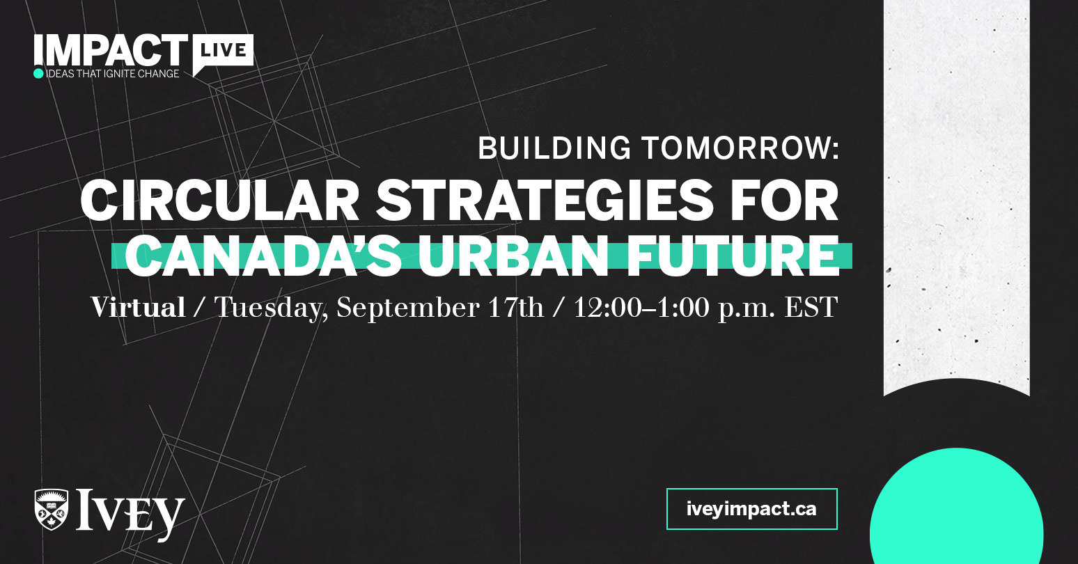 Building Tomorrow: Circular strategies for Canada’s urban future