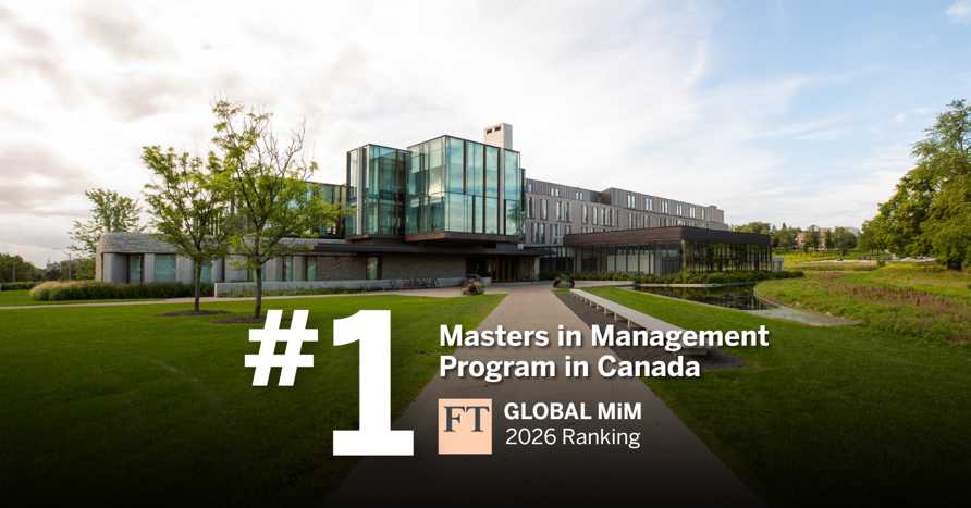 Ivey MSc in Management rises in Financial Times ranking