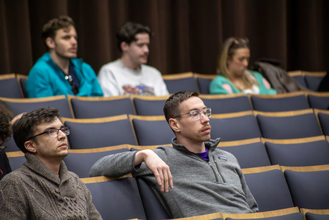 Audience members watching Paul Johnson's virtual presentation 2