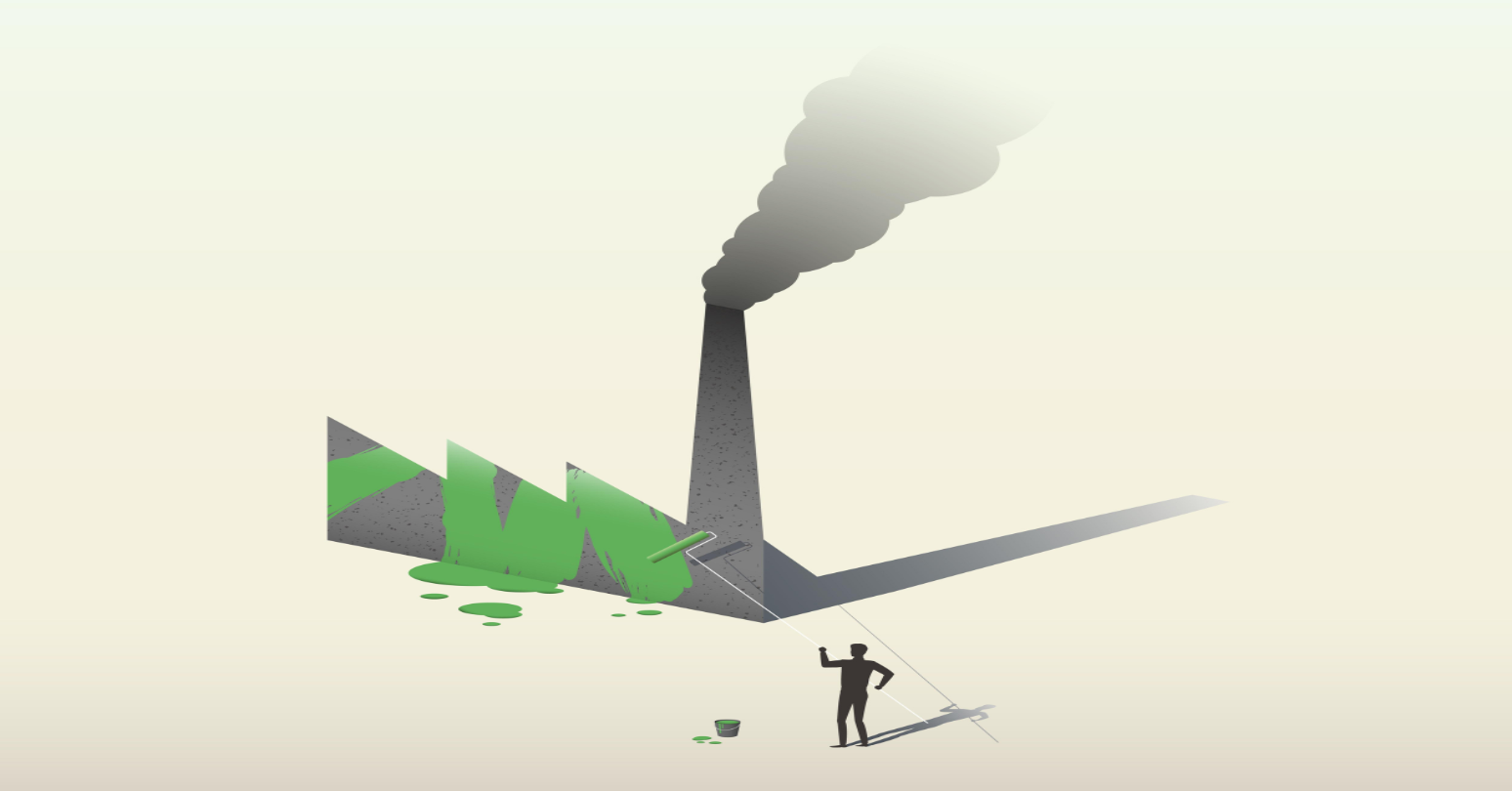 Illustration Of Person Painting A Power Plan Green With A Large Roller