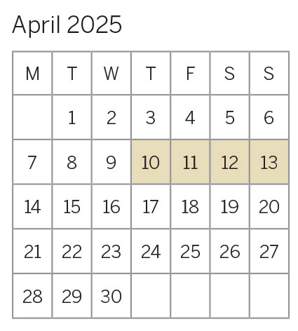 April 2025