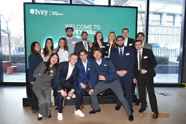 MSc students during a Get Connected happy hour in Toronto