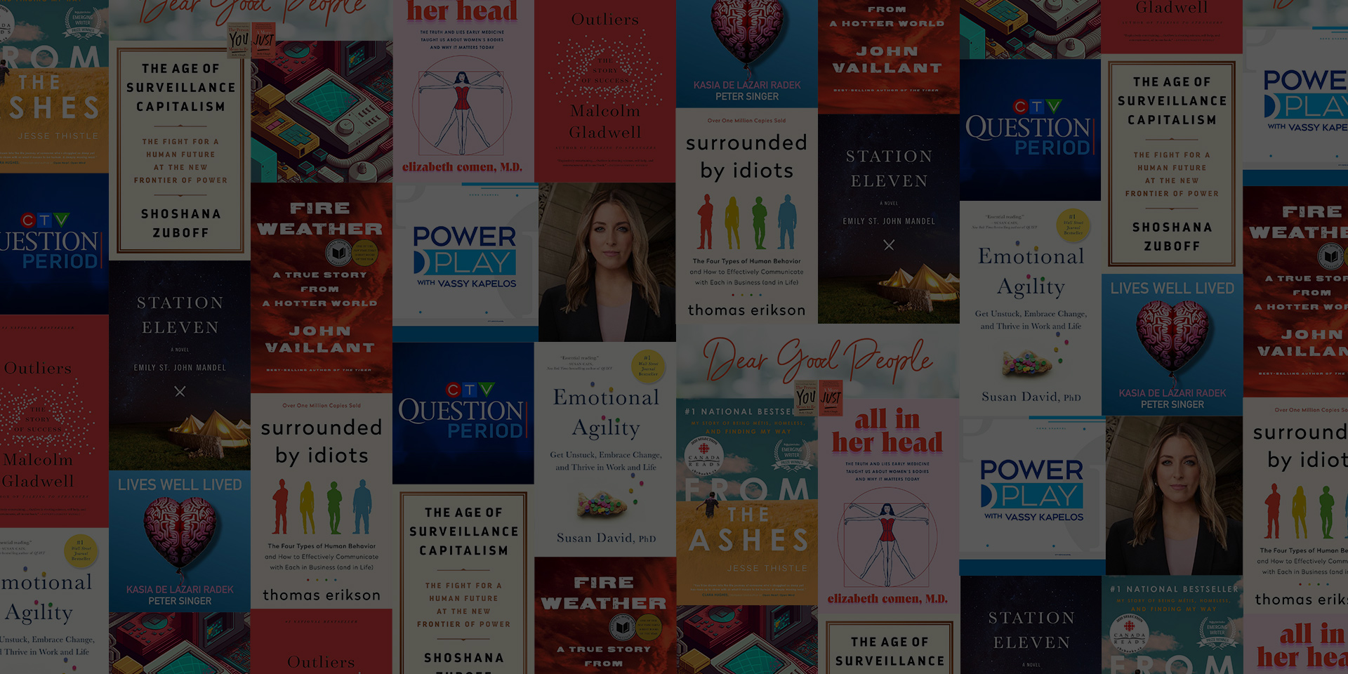 A collage of book covers