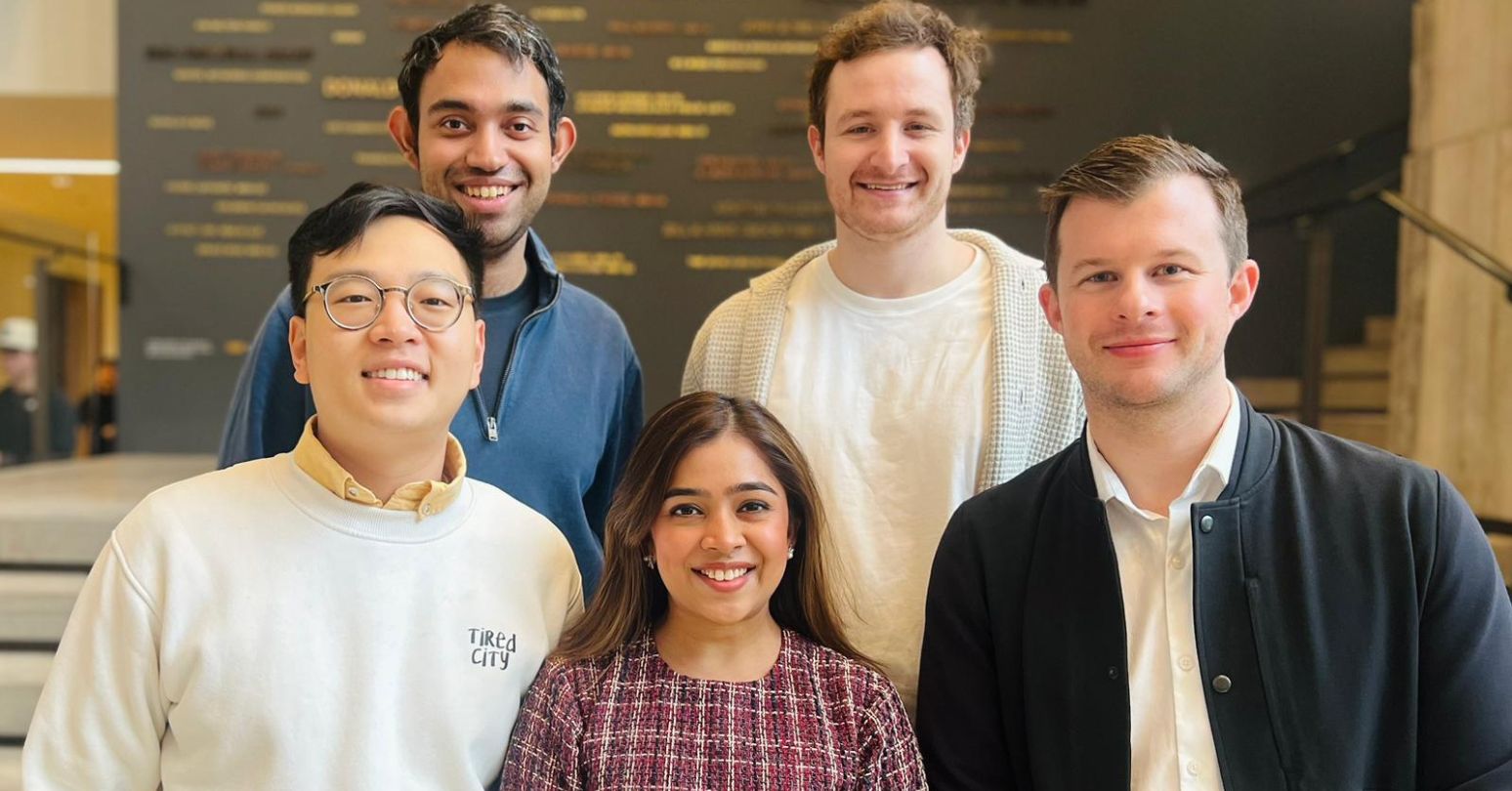 The podcast team - Top row: Ishaan Day, Mac Astritis; Bottom row: Quoc Lap Nguyen. Nikhar Srivastava, Sam Mckechnie
