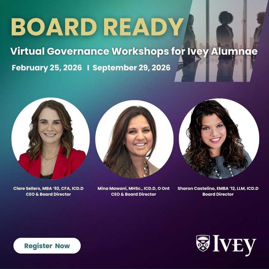 Board Ready: A Governance Series for Ivey Alumnae