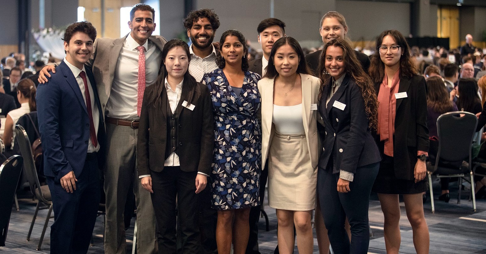 Nadine de Gannes with HBA students at HBA O-Week Gala