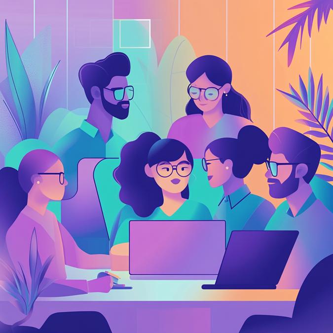 Team Of Professionals Collaborates Around Table