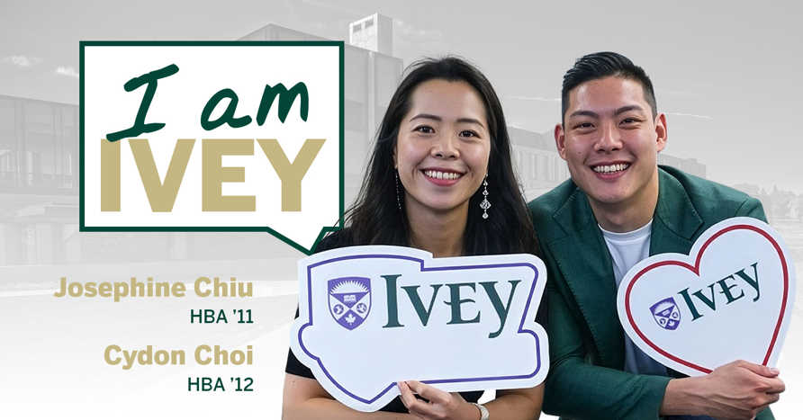 I Am Ivey: Hong Kong alumni chapter co-presidents Josephine Chiu and Cydon Choi