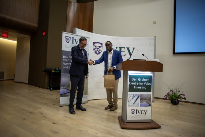 George Athanassakos thanking Brian Chingono 2