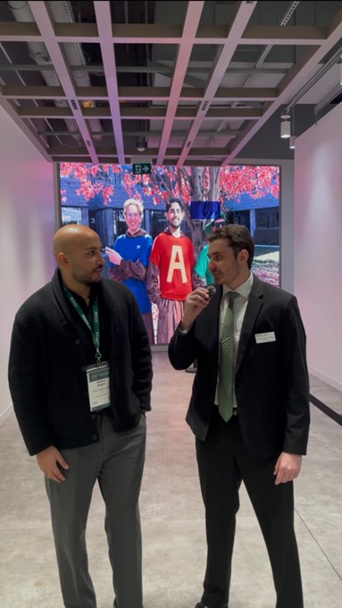Faisal Abdel Wahid - Capturing Interviews at the Get Connected event.