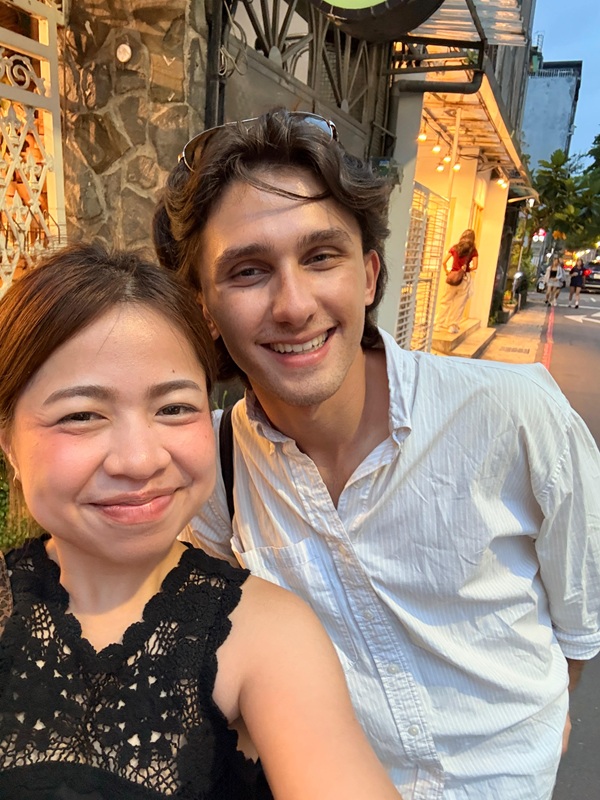 Ben King with a local in Thailand
