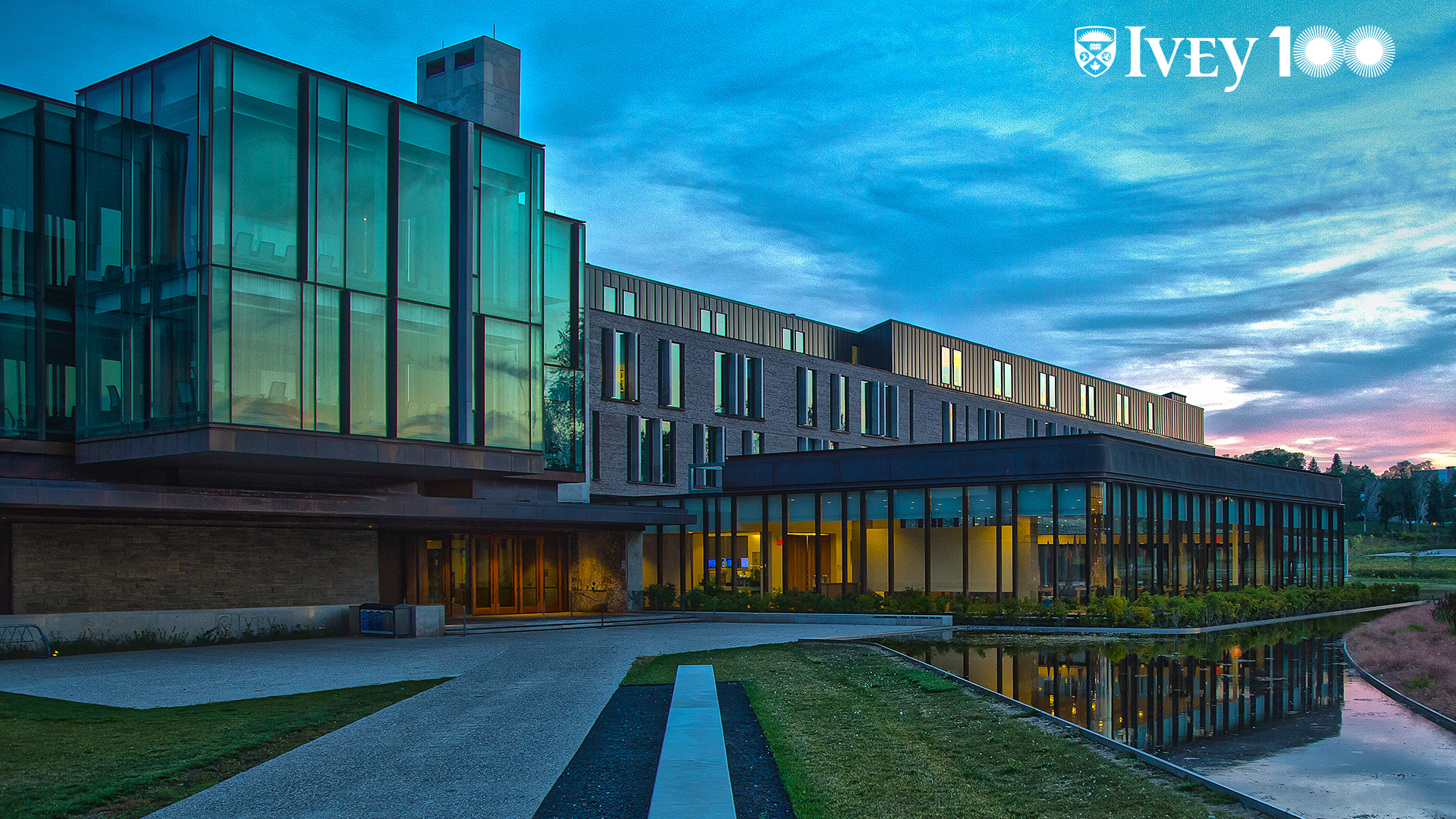 Standard zoom background image - Richard Ivey building evening shot
