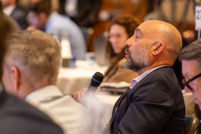 Audience asking Morning Keynote speaker question