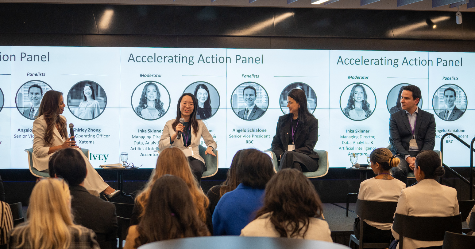 L-r: Inka Skinner, Shirley Zhong, Anique Asher, and Angelo Schiafone