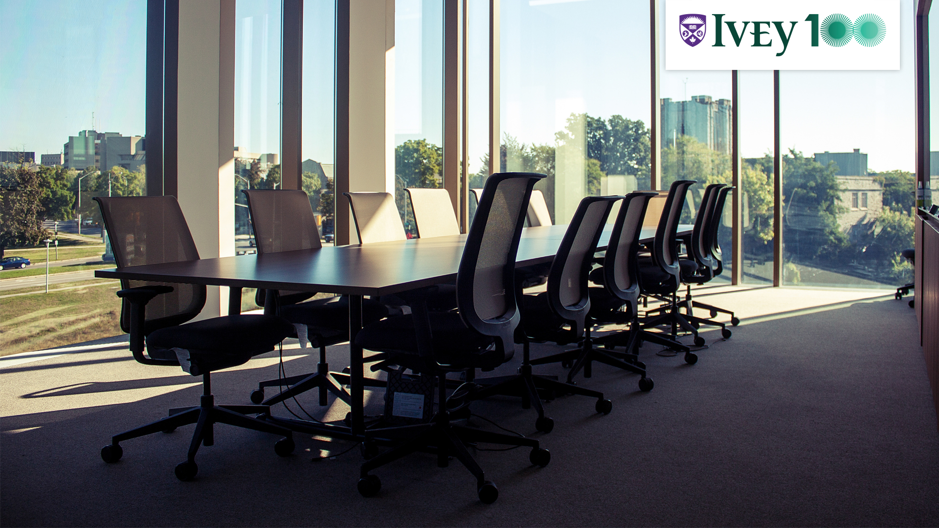 Standard zoom background image - Richard Ivey building boardroom