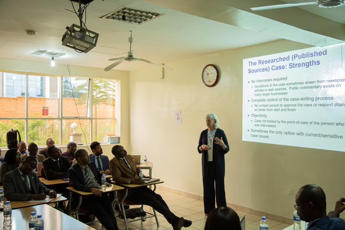 Professor Iris Berdrow Leading a Workshop on Case-Based Teaching