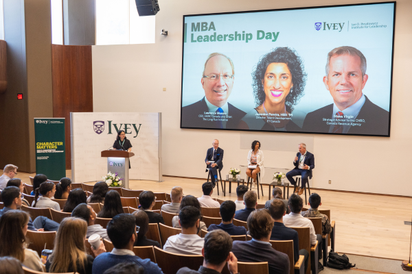 MBA Leadership Day panelists