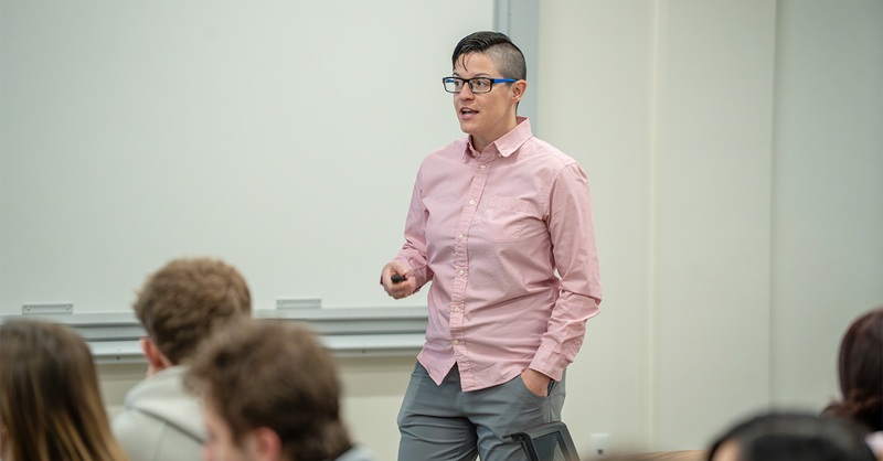 Kate Barnes speaking to HBA1 students at the HBA Career Essentials session