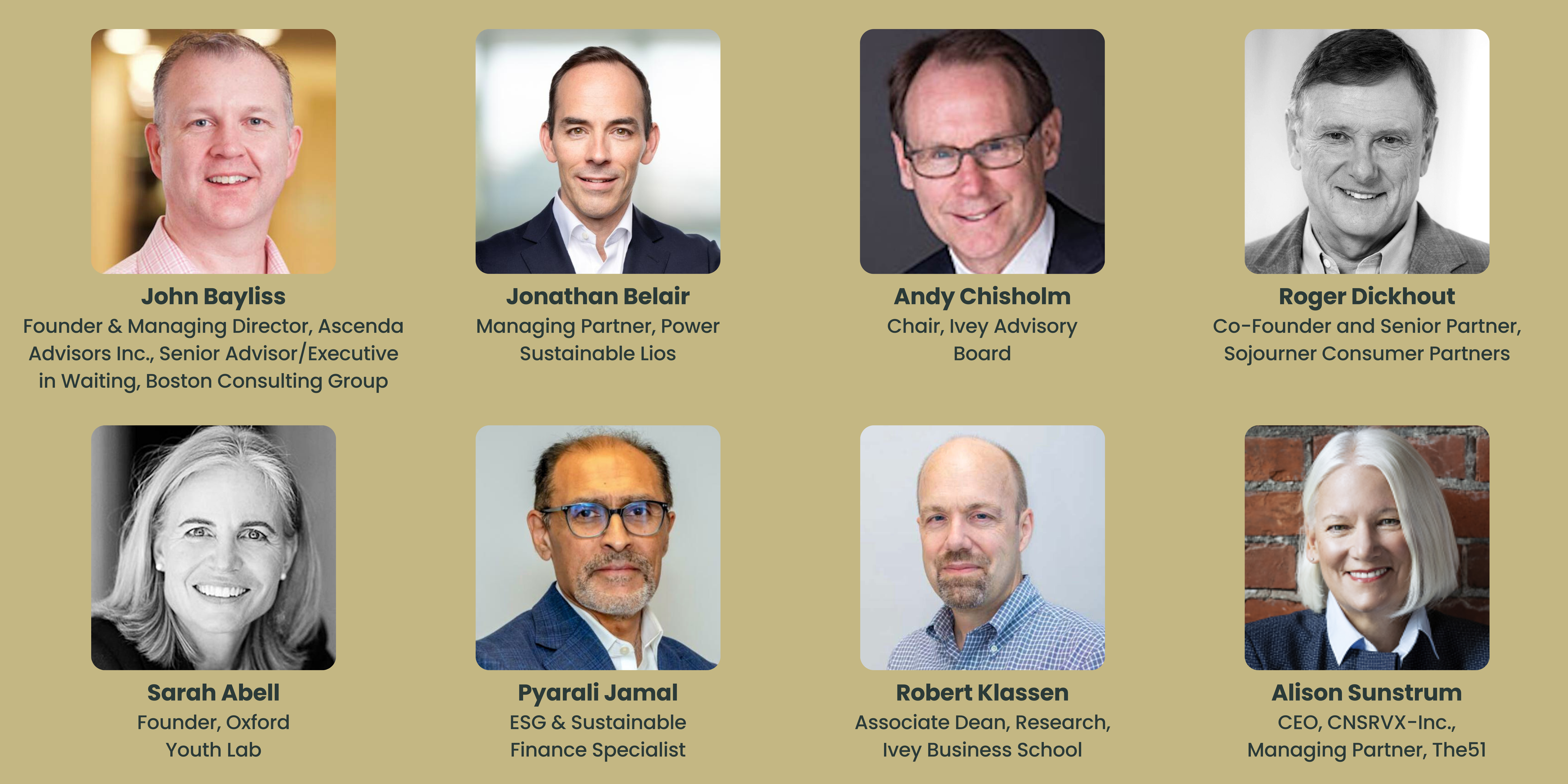Grid of Advisory Council members