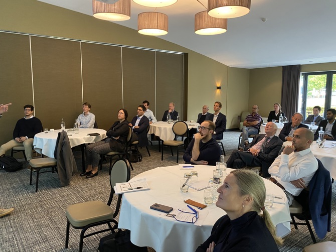 Audience at the CFA Society in Amsterdam