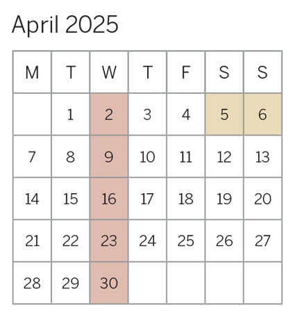 April 2025