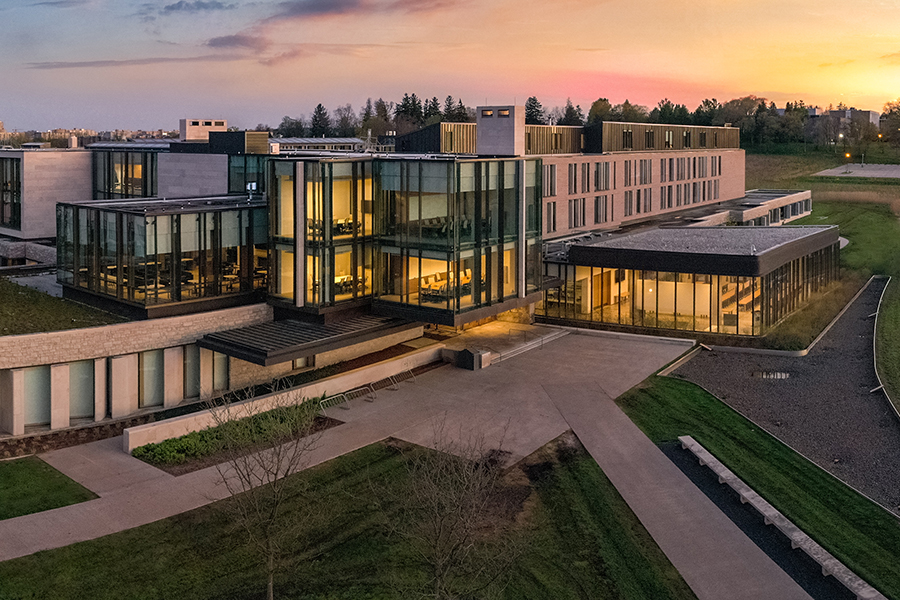 Ivey Business School Exterior at sunset