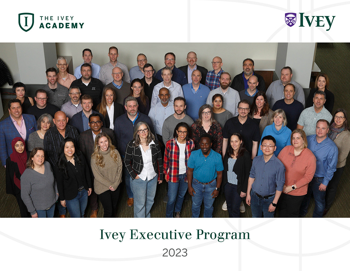 The 41 leaders who make up the Ivey Executive Program’s Class of 2023 were the largest cohort since 2001