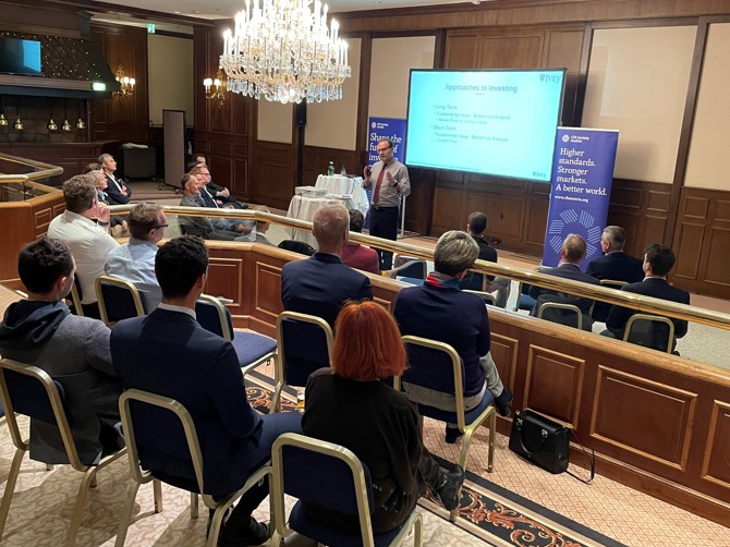 Dr. George Athanassakos at the CFA Society in Austria