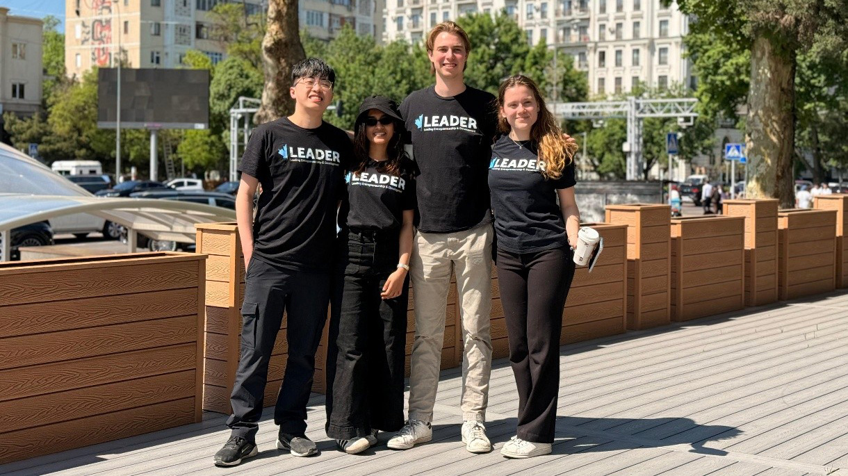 Bob Deng (far left) with his LEADER team