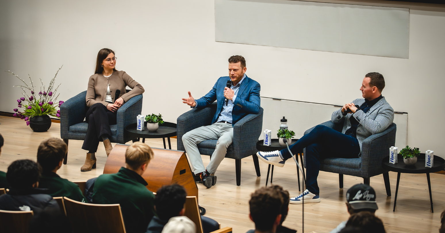 Entrepreneur panel  (l-r: Sydney Robinson, Ian Haase, and Eric Janssen)