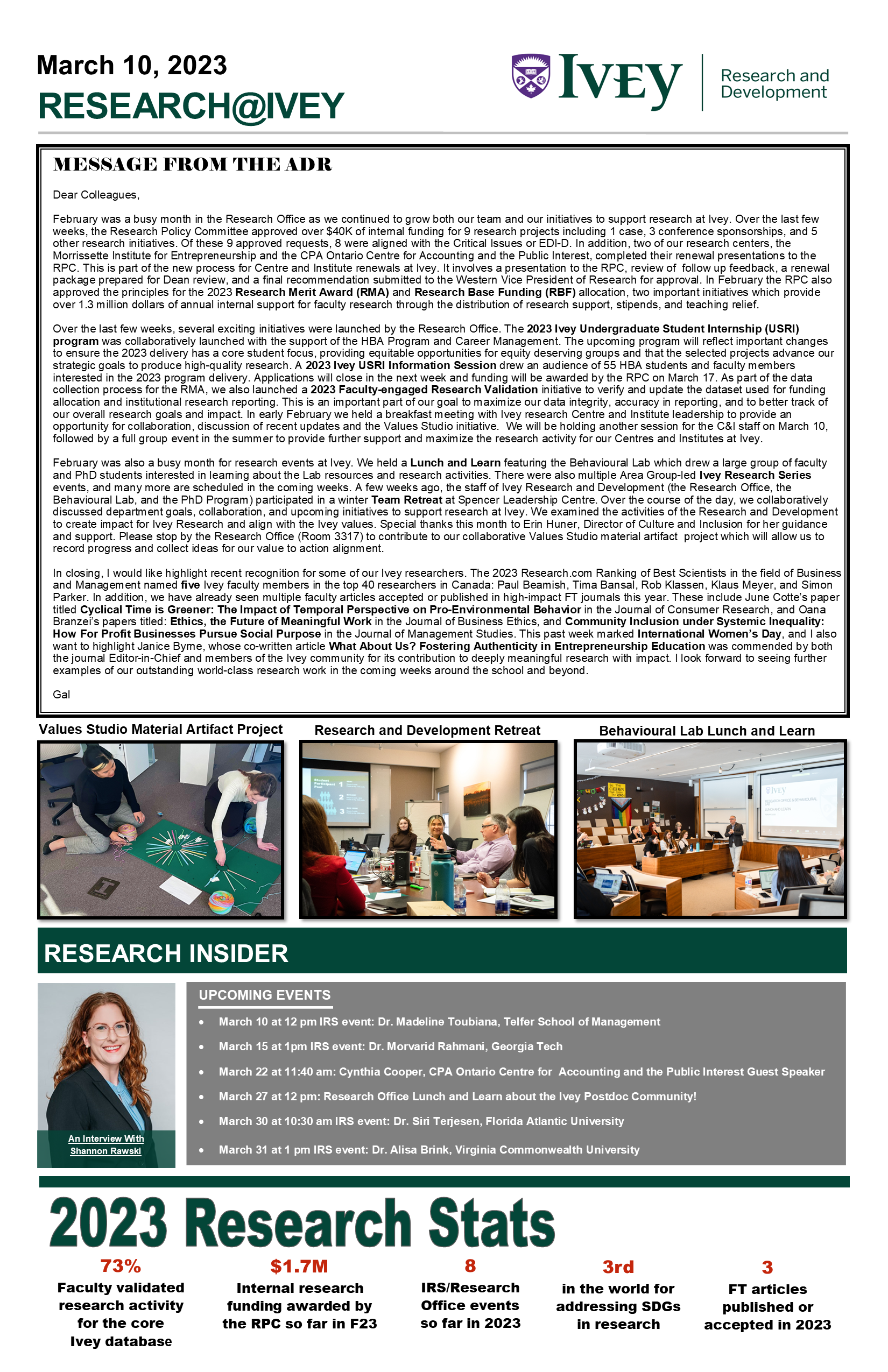 Research@Ivey March Newsletter