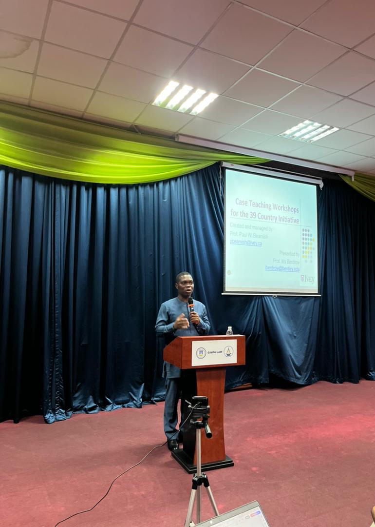 Prof. Ebenezer Adaku, deputy rector of GIMPA giving opening address