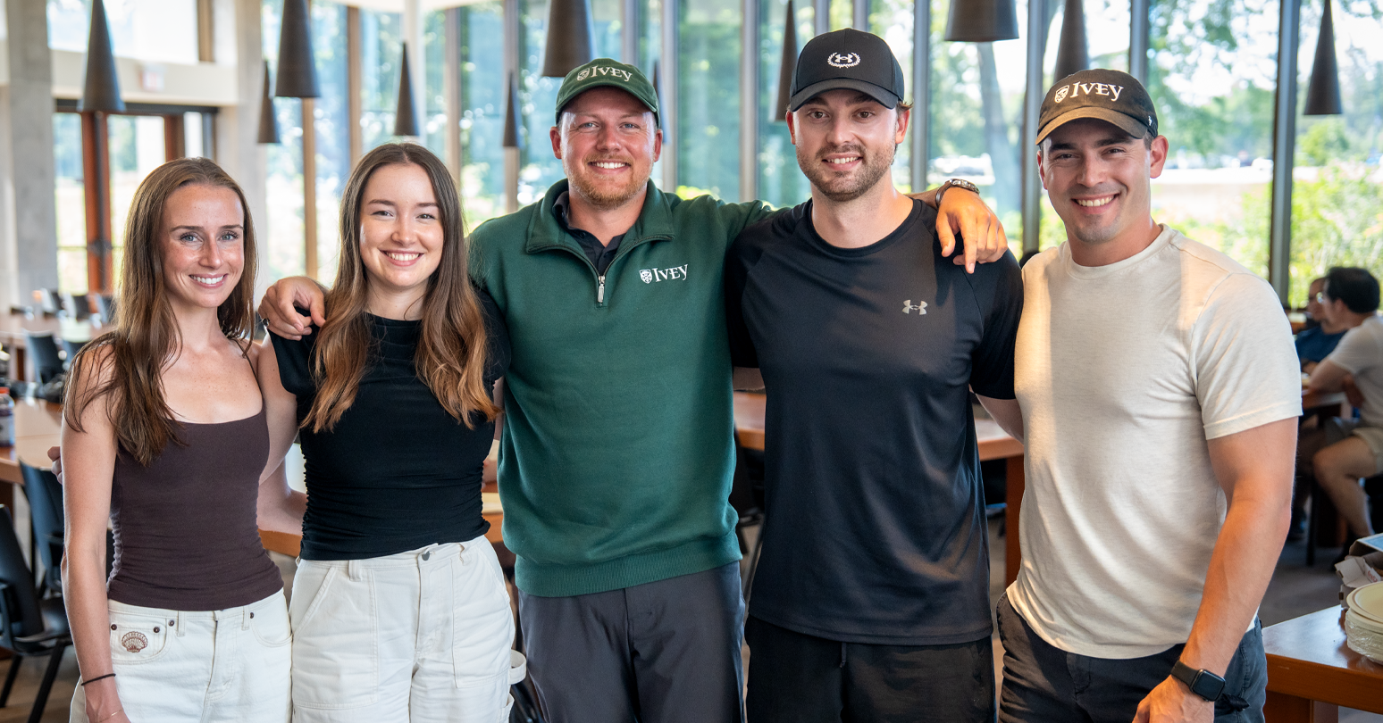 The Social Impact Day organizing team l-r: Nathalie Kent, Madison Brown, Taylor Lee, Jarod Schmidt, and Aiden Estabrooks