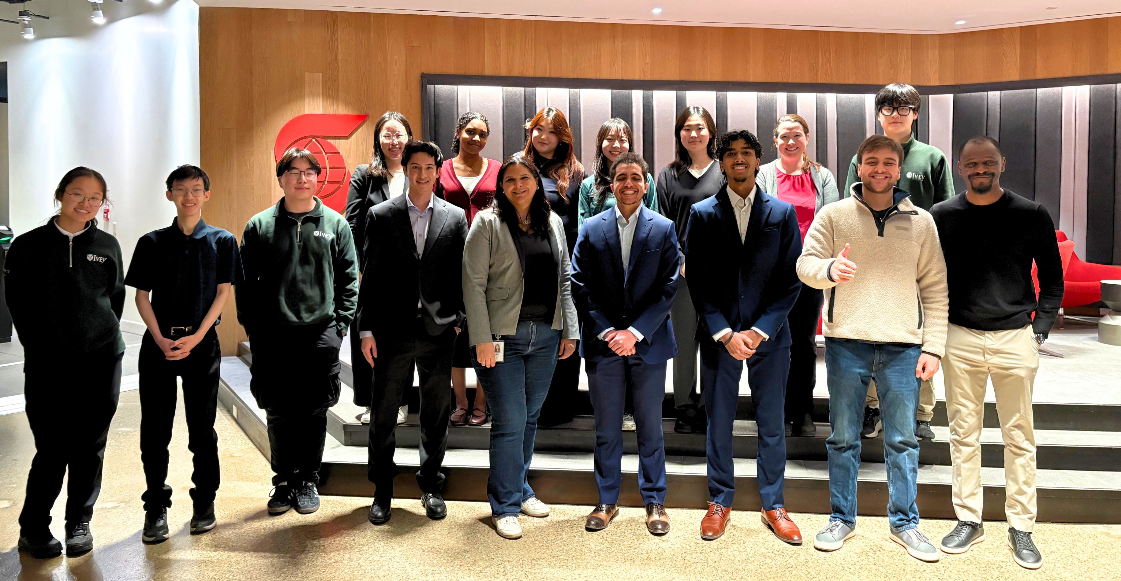 Students and team members at Scotiabank’s Digital Factory