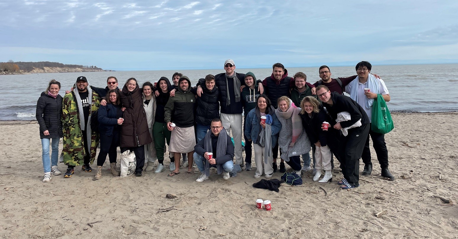 CEMS students at Port Stanley Beach