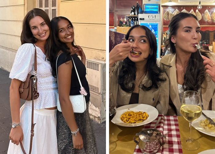 Kanica Thakur with her travelling partner from New Zealand