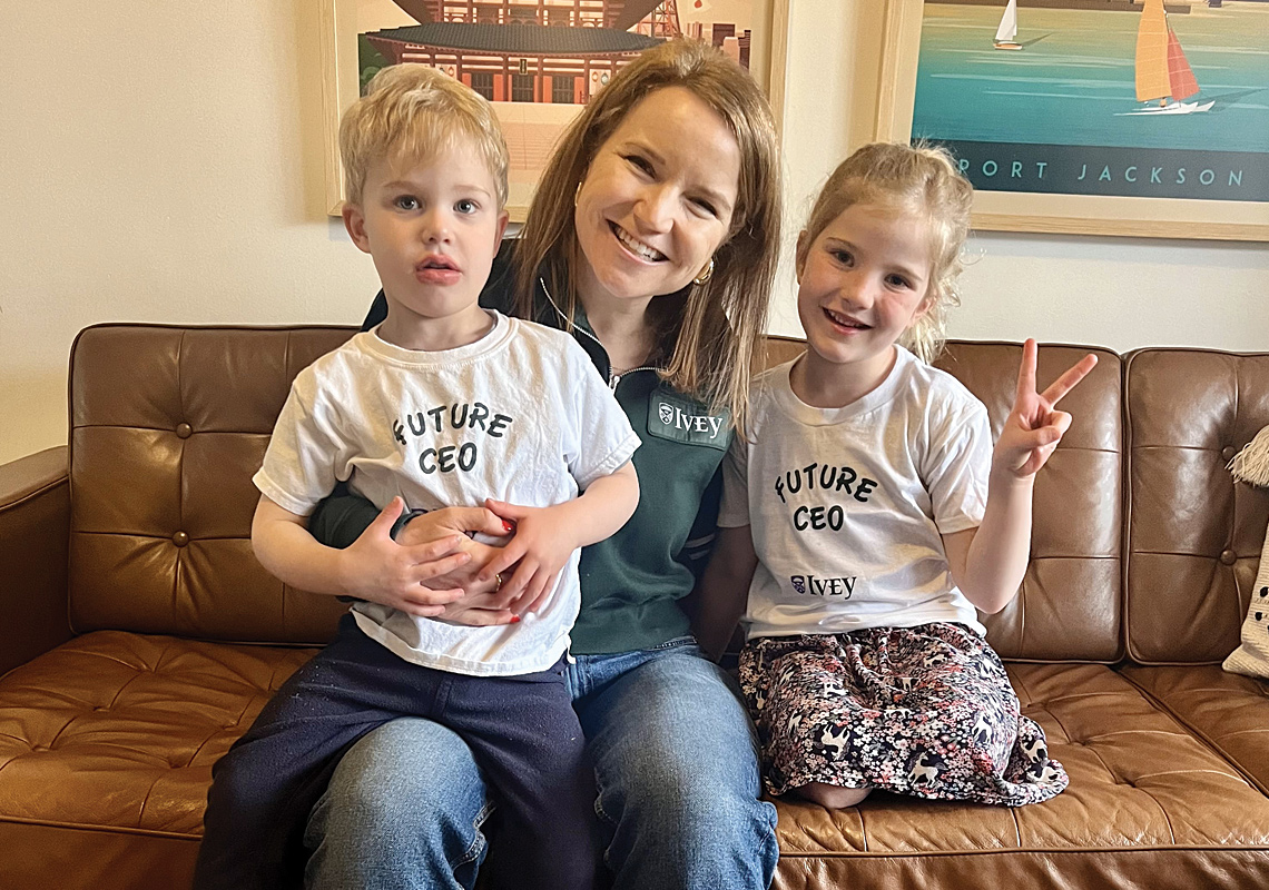 Kim Randall and kids