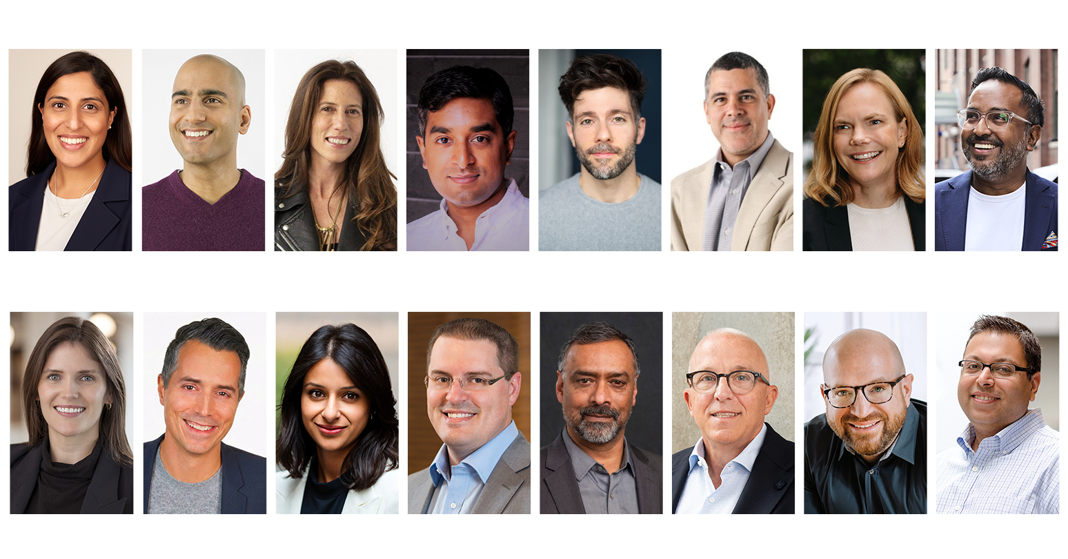 Top row, Alyza Keshavjee, Anuj Chandarana, Candice Faktor, Dev Saxena, Fab Dolan, Jaime Tatis, Janet Bannister, Karthik Ramakrishnan. Bottom row, Melissa Hartwick, Michael Pelosi, Neha Khera, Neil Bunn, Niraj Bhargava, Paul Atkinson, Sam Ramador, Salim Te