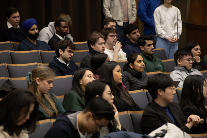 audience watching Dennison Veru