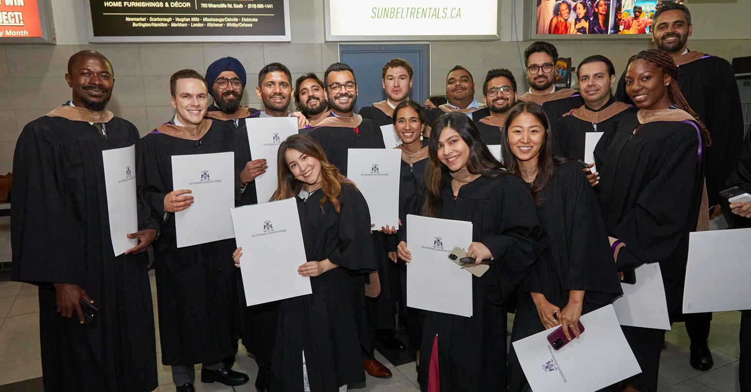 A group of graduates at convocation