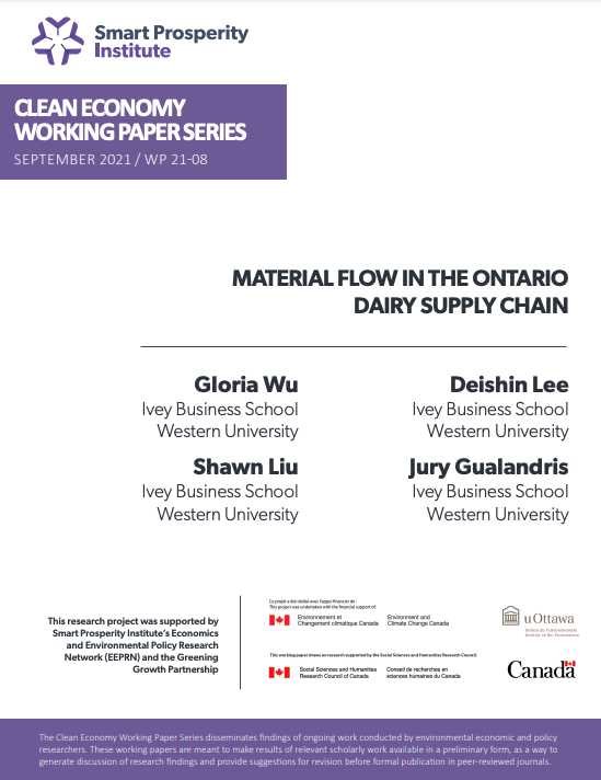 Material Flow in the Ontario Dairy Supply Chain