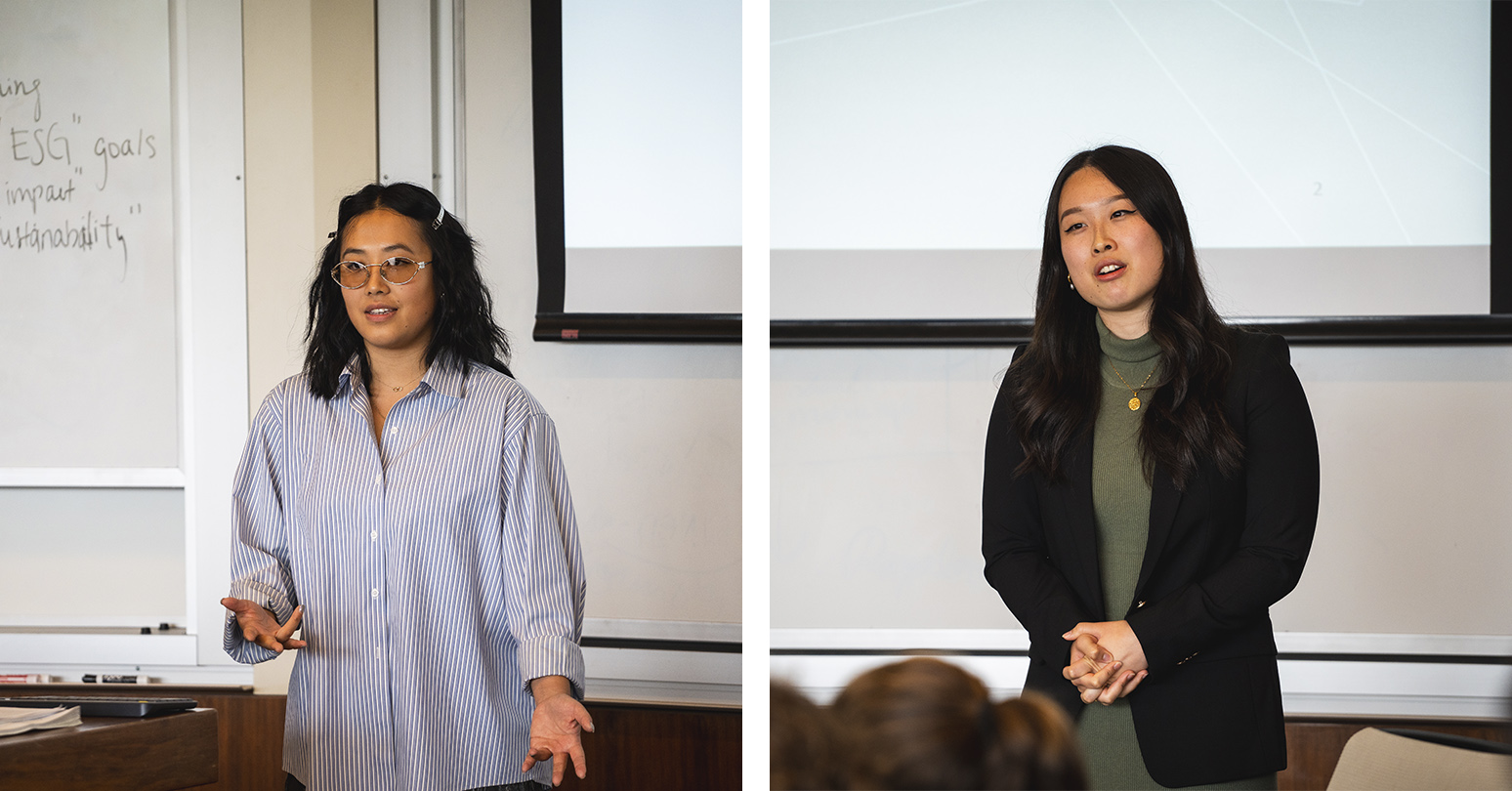 Vicky Jiang (left) and Celina Chen (right).