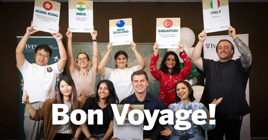 Bon Voyage to our outgoing Ivey exchange students 2026