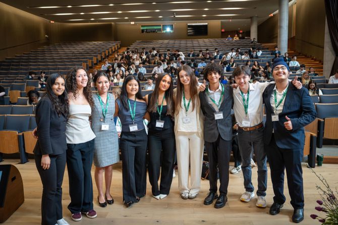 Group of students in auditorium