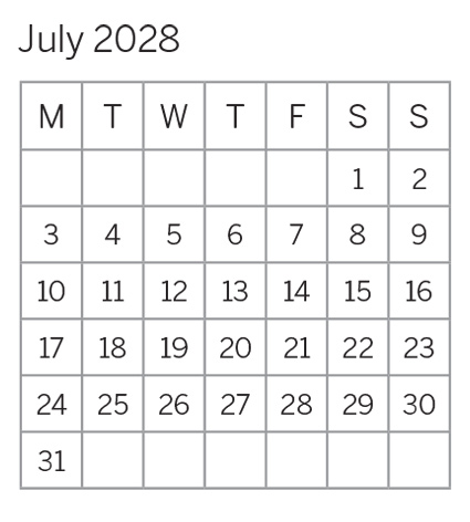 July 2028